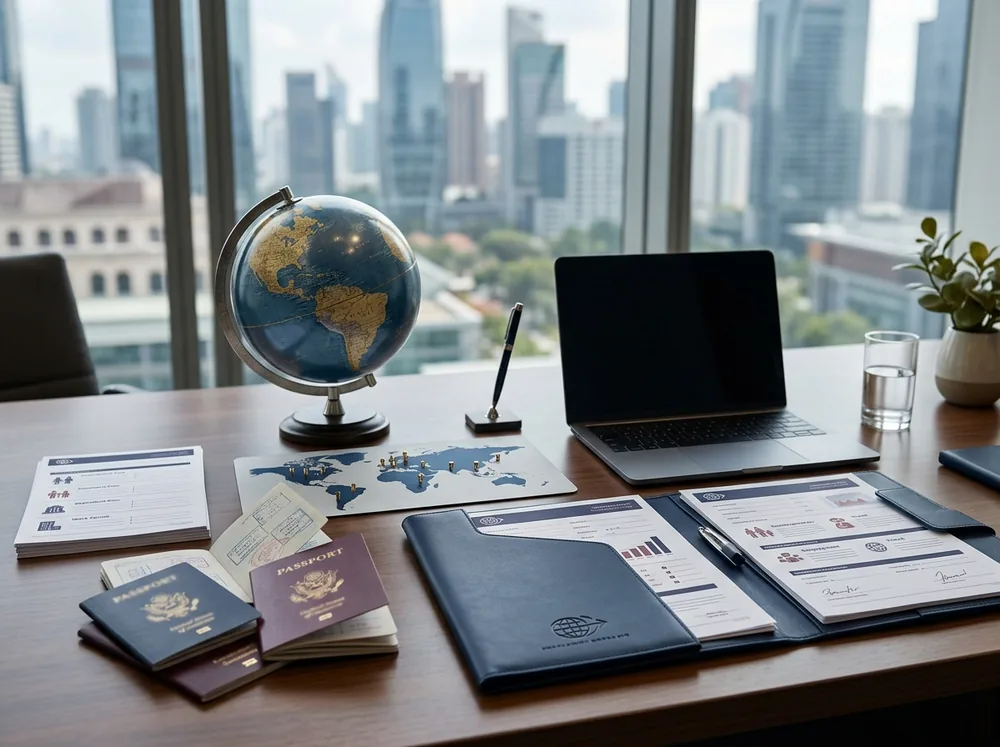 Visa and immigration workspace